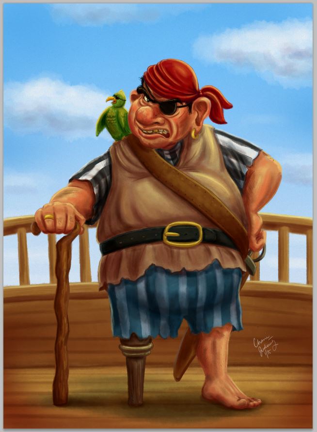 Pirate Illustration- with process